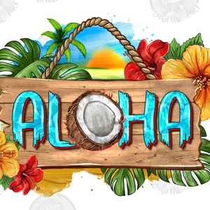 Aloha png sublimation design download, hello summer png, summer vibes png, summer time png, sublimate designs download