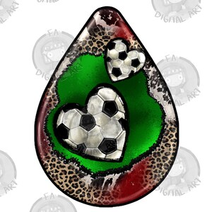 Soccer Teardrop Earrings Png Sublimation Design Bundle, Sport Teardrop ...
