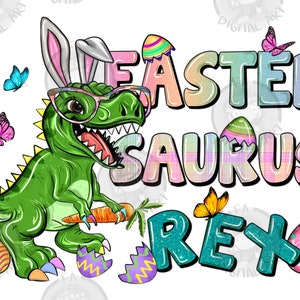 Easter Saurus Rex png sublimation design download, Easter Day png, Easter dinosaur png, Saurus Rex png, sublimate designs download
