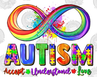 Autism accept understand love png sublimation design download, Autism png design, Autism Awareness png, Autism puzzle png,sublimate download