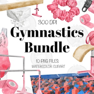 Gymnastics Png Bundle For Creators, Watercolor Gymnastics Clipart, Watercolor Gymnastics Printable, Gymnastics Clipart, Digital Clipart