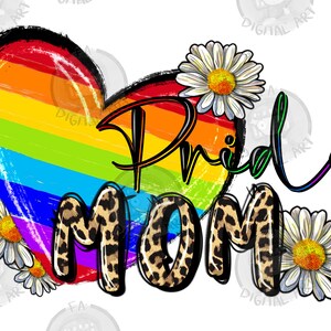 Pride mom png sublimation design download, Mother&#39;s Day png, LGBTQ+ png, mom png design, pride heart png, sublimate designs download