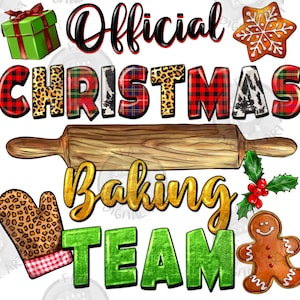 Official Christmas baking team png sublimation design download, Christmas png, Christmas baking png, sublimate designs download