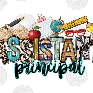 Assistant Principal png sublimation design download, western Principal png, Principal life png,back to school png,sublimate designs download