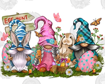 Easter gnomes png sublimation design download, Happy Easter Day png, gnomes png, Easter love png, cute gnomes png,sublimate designs download