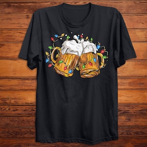 Beer Mugs with Christmas lights png sublimation design download, Christmas png, Christmas alcohol png,Merry Christmas png,sublimate download image 3