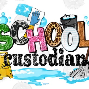 School Custodian png design sublimation design, back to school png, school life png, western school png, sublimate designs download