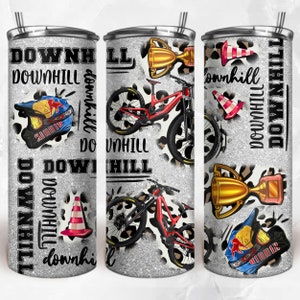Downhill 20oz skinny tumbler png sublimation design, Downhill png, Downhill tumbler wrap png, sports tumbler png, sublimate designs download