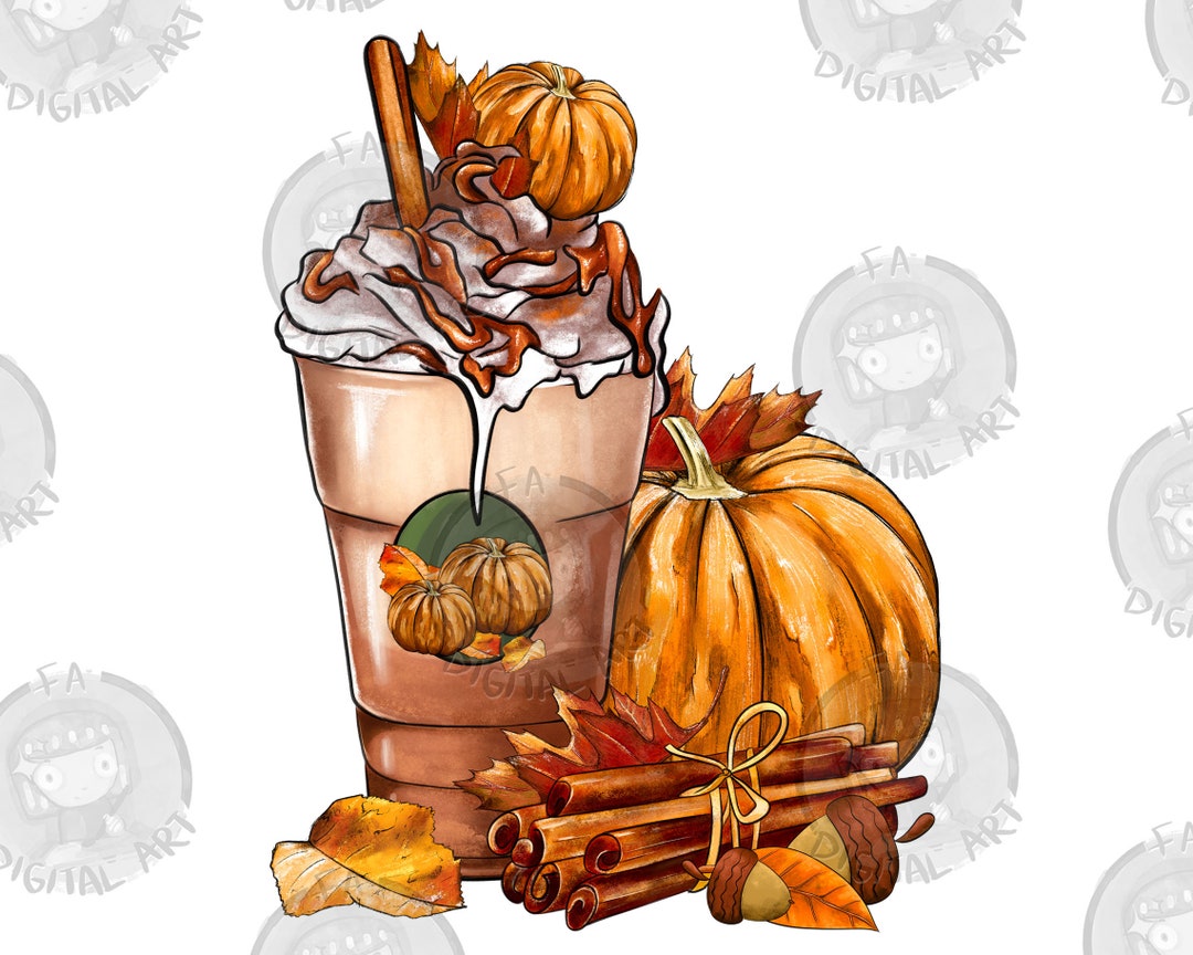 Pumpkin Spice Coffee Png Sublimation Design, Hello Fall Png, Fall ...