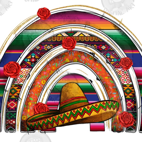 Mexico rainbow png sublimation design download, Mexican Day png, Mexico png, cinco de mayo png, sombrero hat png, sublimate designs download
