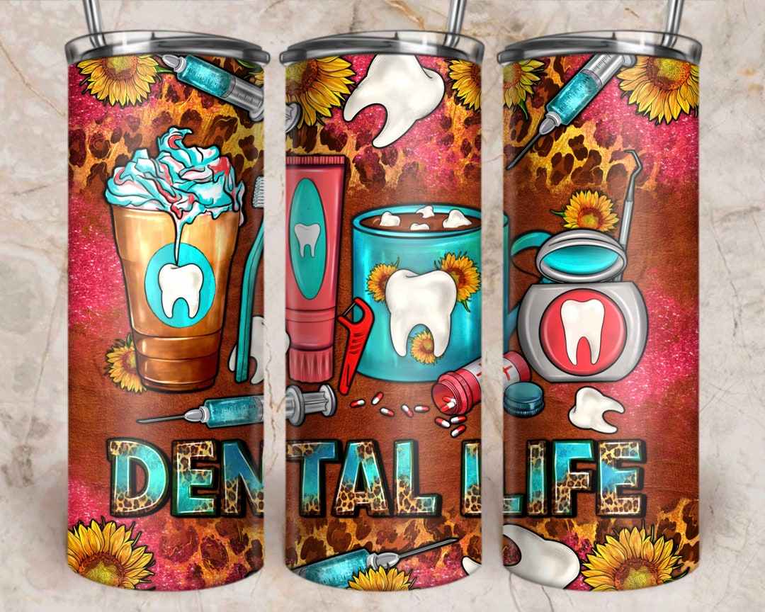 Dental Life Dentist Coffee Cups 20oz Tumbler PNG Design, Dentist Tumbler Png, Dentist Coffee Png