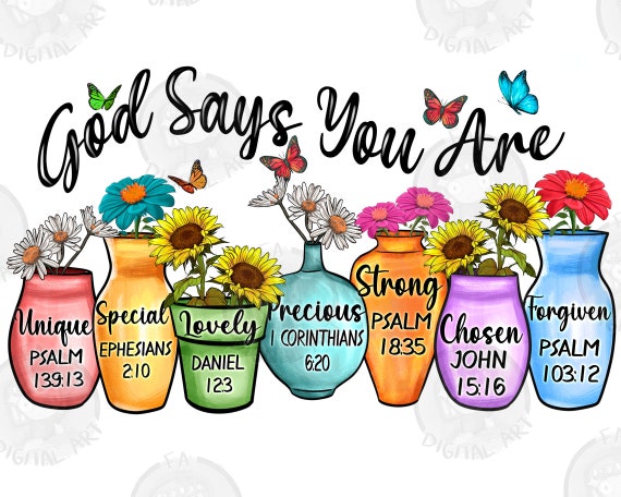 God Says You Are Colorfully Printed Custom Bible Covers God Says You Are Colorfully Printed Custom Bible Covers