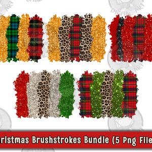 Christmas Brushstrokes Bundle Png Sublimation Design, Christmas Brushstrokes Png, Merry Christmas Png, Brushstrokes Png, Digital Download