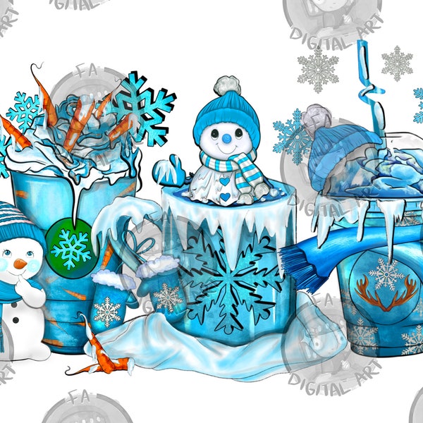 Winter Coffee Cups Png Sublimation Design, Christmas Snowman Png, Winter Coffee Png, Cozy Season Png, Winter Vibes Png, Digital Download