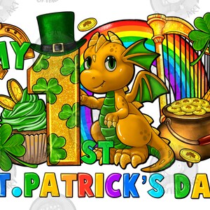 St. Patrick&#39;s Day dragon my first St. Patrick&#39;s Day png sublimation design download, St. Patricks Day png, Irish Day png, sublimate download