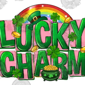 St. Patrick&#39;s lucky charm png sublimation design download, St. Patricks Day png, Irish Day png, Lucky png, sublimate designs download
