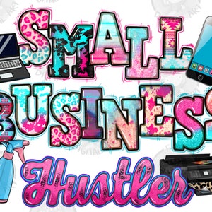 Small business hustler png sublimation design download, business png, Small Business png, girl boss png, sublimate designs download