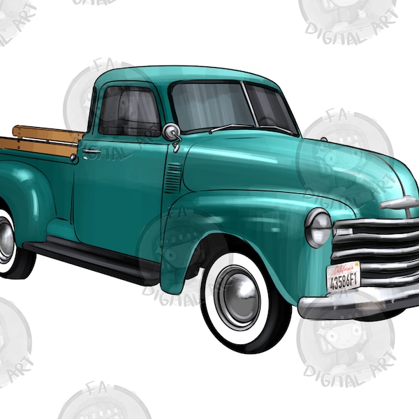 Western Truck Front View png sublimatie ontwerp, Western Truck png, handgetekende Western Truck png, Truck Clipart, Farm Life Truck png download