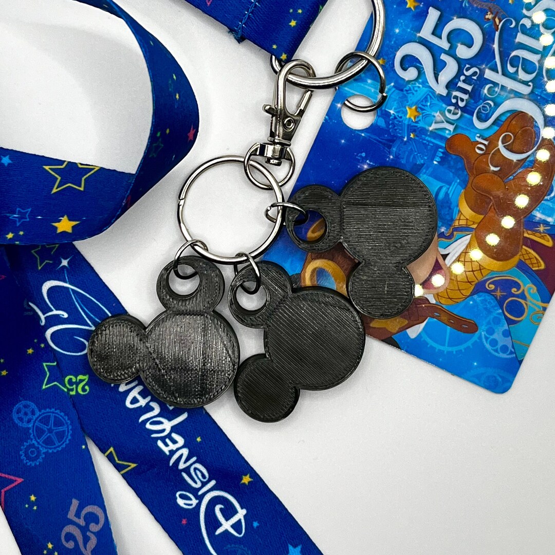 Famous Mouse Head Trio Disney Inspired Keychain/lanyard - Etsy