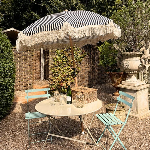 美品　ウノア unoa 【Rainy Garden】Pique design INFINA UX Square Sunbrella® Garden umbrella By Umbrosa