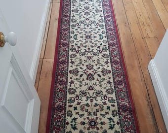 Vintage Oriental Runner Rug 2.1m x 0.7m – Traditional Pattern Home Decor