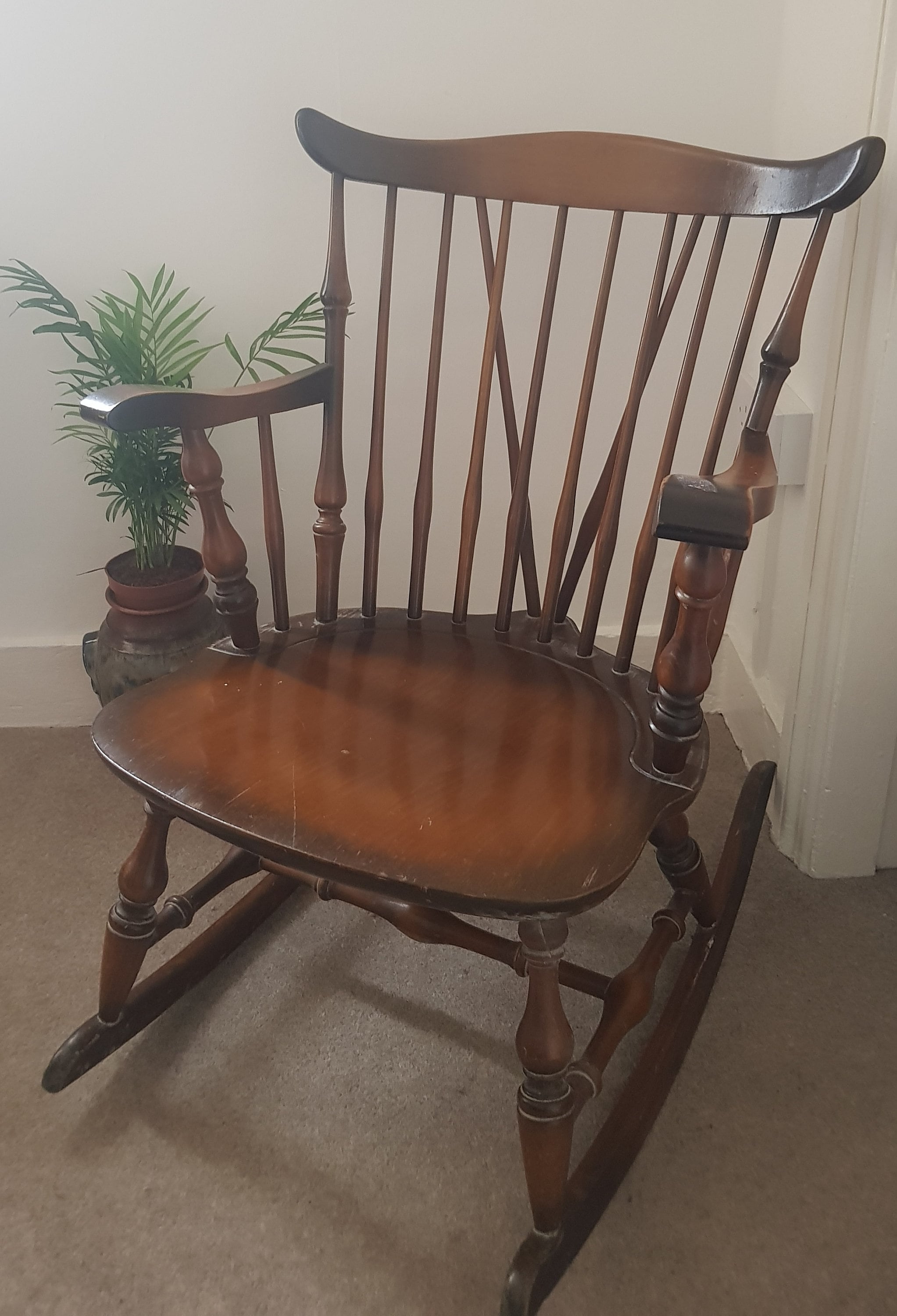 Antique Victorian Windsor Rocking Chair - Etsy UK
