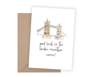 Personalised London Marathon Card | Good Luck Runner Gift