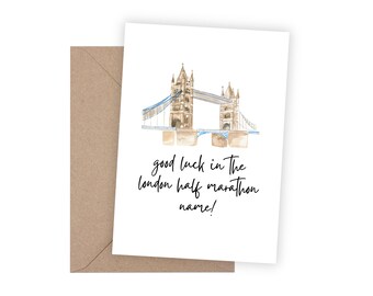Personalised London Half Marathon Card | Good Luck Runner Gift