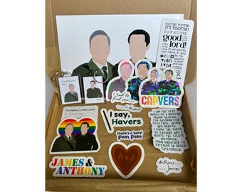 Ghosts Inspired Capvers Gift Bundle | The Captain and Havers | Ghosts Characters | Six Idiots | Capvers Gift Ghosts Keyring Sticker Bookmark