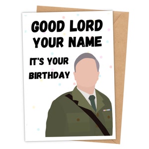 Ghosts Inspired Birthday Card | Ghosts The Captain | Good Lord It's Your Birthday | Six Idiots | Ben Willbond |Personalise with name&message