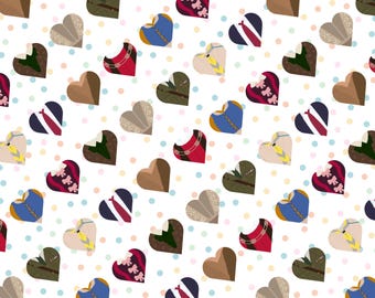 Ghosts Inspired Gift Wrap | Birthday | Heart Characters Wrapping Paper