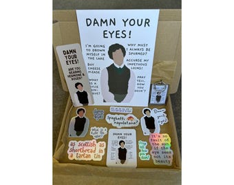 Ghosts Inspired Thomas Thorne Gift Bundle | Button House | Ghosts Characters | Six Idiots | Ghosts Gift | Keyring Sticker Bookmark Card