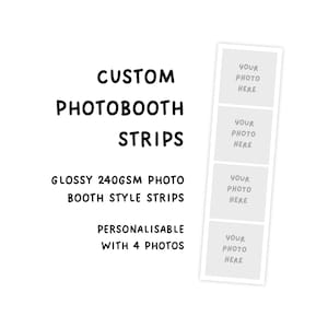 Tira de fotos personalizada para fotomatón / Tira de fotos a medida / Estilo Polaroid / Regalo de impresión fotográfica / Tira de fotomatón / Tira de película / Impresión fotográfica