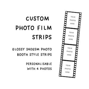 Tira de película para fotomatón personalizada / Tira de fotos a medida / Estilo Polaroid / Regalo de impresión fotográfica / Tira de fotomatón / Tira de película / Regalo fotográfico