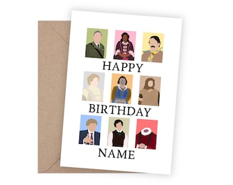 Ghosts Inspired Birthday Card | Ghosts Characters | Happy Birthday | Personalise with name & message