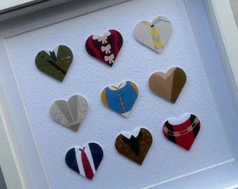 Ghosts Inspired Characters Heart Shadow Box Frame | Ghosts Characters | Six Idiots | Ghosts Gift | Ghosts Fan | Ghosts Framed Art Gift