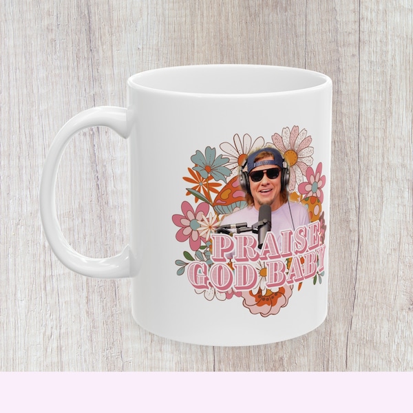 Theo Von Floral Coffee Cup for Her | Funny Ceramic Coffee Mug 11oz