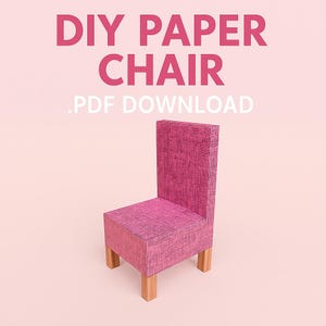 Silla de comedor con patas, escala 1:6, muebles para casa de muñecas / Comedor para muñecas DIY / Descarga de PDF imprimible para muñecas de moda de 12 pulgadas