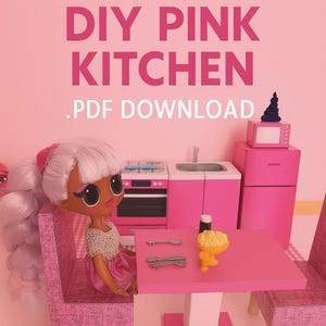 Furniture set 14pcs Printable (53 sheets) Paper-cut , Digital PDF Download for dolls 1/6 dollhouse furniture 12 in: Barbie, Integrity Toys