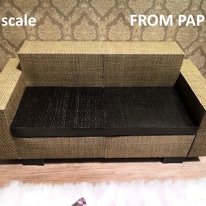 Printable SOFA Furniture Paper-cut, Digital PDF Download for dolls 1/6 dollhouse furniture 12 in: Barbie, Integrity Toys, Blythe, BJD