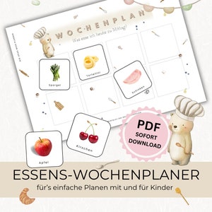 Planificador de alimentación plan de alimentación semanal infantil