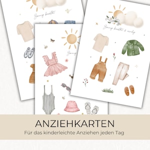 Anziehkarten - Montessori Kleiderschrank Kinderzimmer