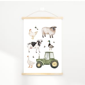 Póster de la sala infantil Tractor agrícola
