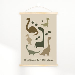 Kinderzimmerposter Dinosaurier Beige