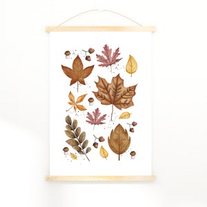 Kinderzimmerposter Waldblätter