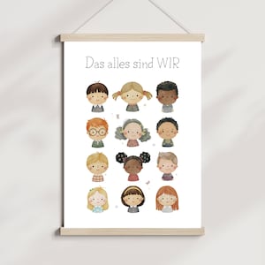 Diversitäts Kinderzimmerposter Boho