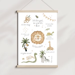Cartaz de afirmação Crenças positivas do Safari