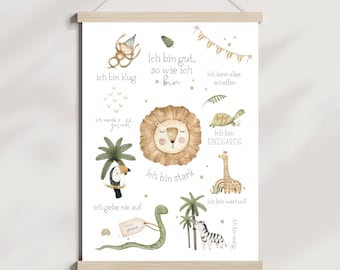 Affirmation poster Safari positive beliefs