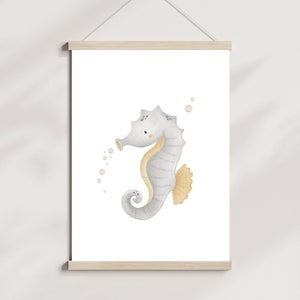 Poster per la cameretta dei bambini, balene, animali marini