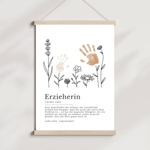 Personalisiertes Kindergarten Erzieher Abschied Poster